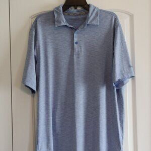 Walter Hagen Perfect 11 Majors Championship Blue Stripe Golf Polo Size Large
